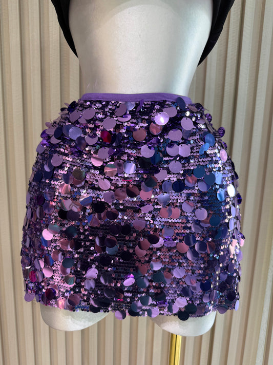 Violet Sequin Skirt