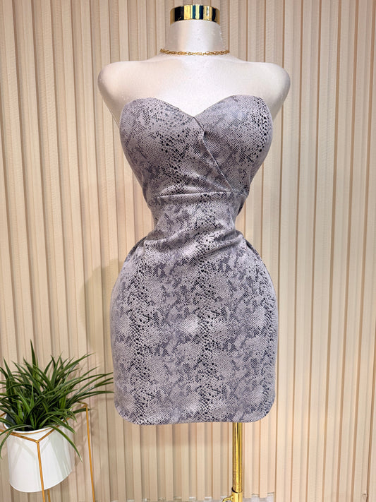 Gray Snake Dress