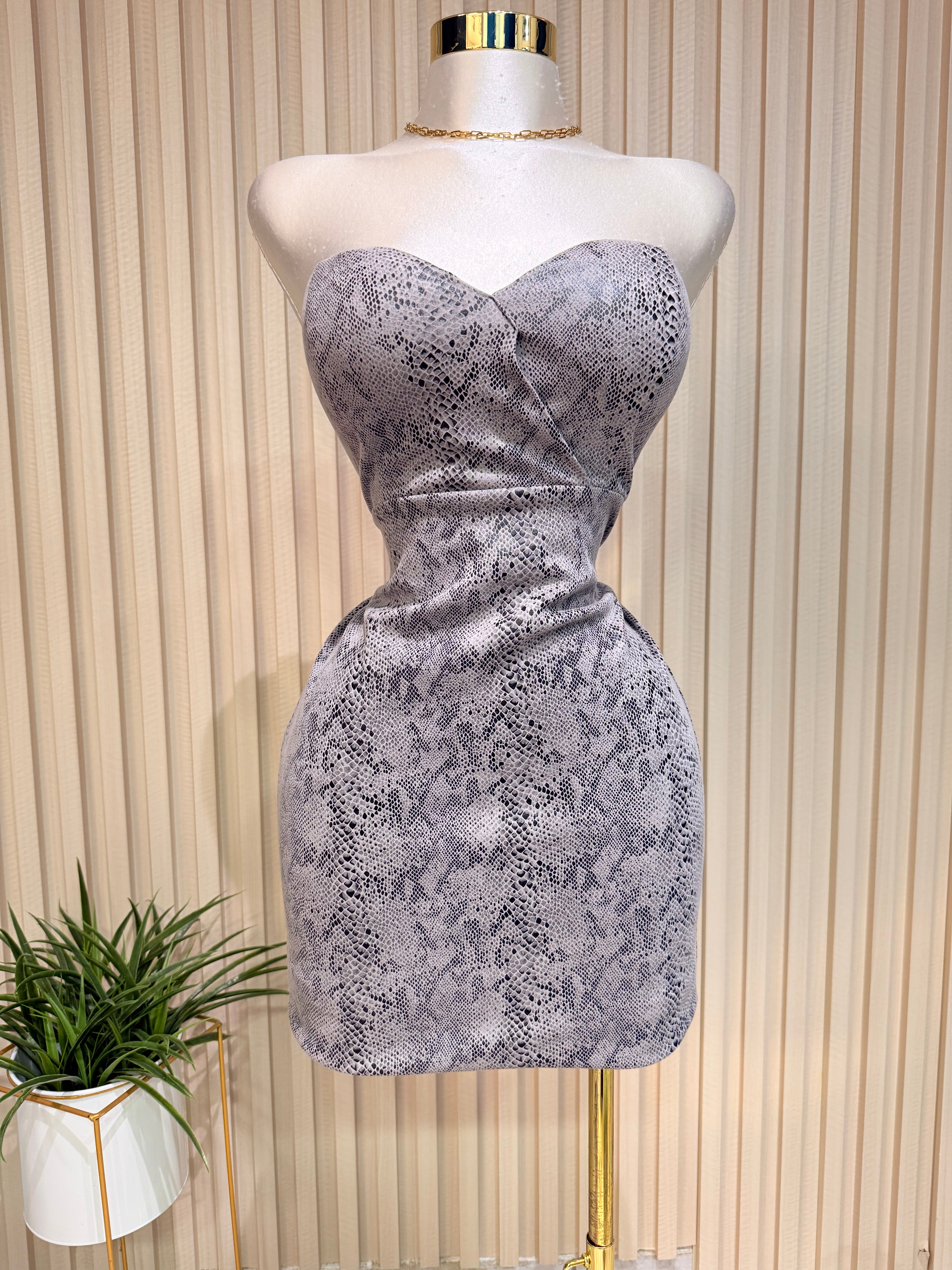 Gray Snake Dress