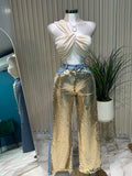 Gold Cristals Denim